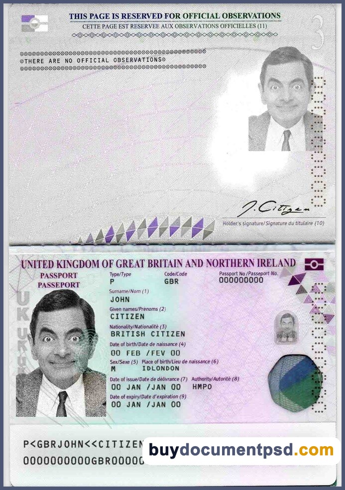 Buy UK Driving Licence Template-Front/Back