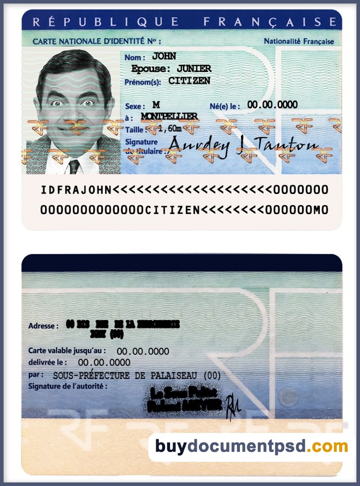 Buy France ID Template