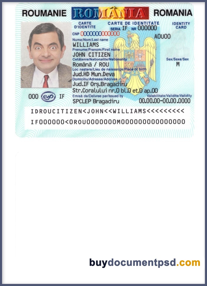 Buy Romanian ID Template